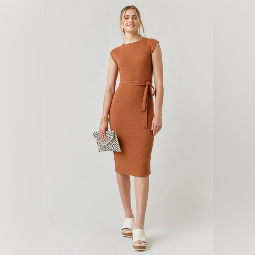 New with tags Francesca’s Cynthia ribbed knit midi dress